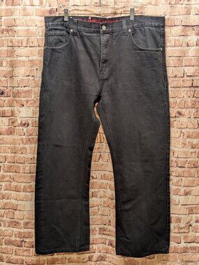 Linea Uomo Relaxed Straight Leg Men's Black  Jeans Size W40XL32